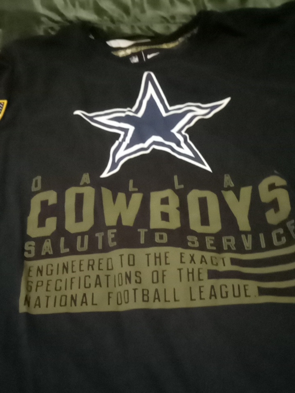 NFL Men's XL Black Dallas Cowboys Salute Tee with White Star